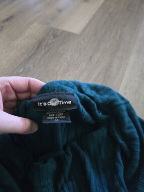 It's Our Time Teal Ribbed Knit Pullover